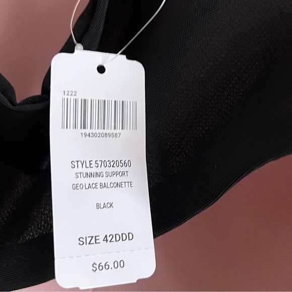 Soma Stunning Support Black Geo Lace Balconette Bra Size 42DDD NWT - Picture 12 of 13